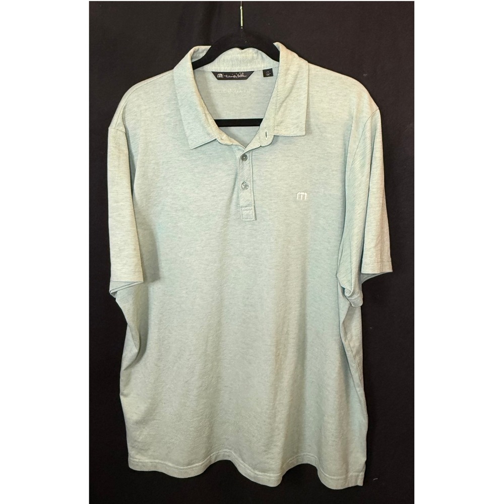 Travis Mathew Mens XXL Polo Shirt Striped‎ Golf Casual Short Sleeve
